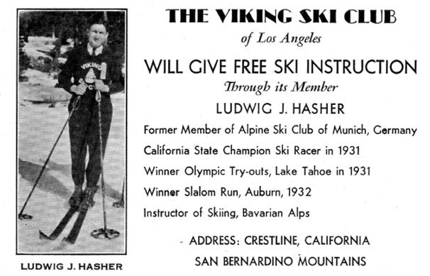 1933 ski lessons ad