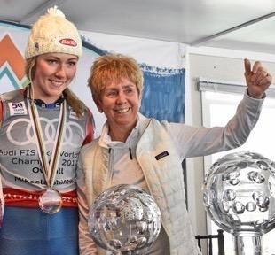 Mikaela Shiffrin with Nancy Greene Raine