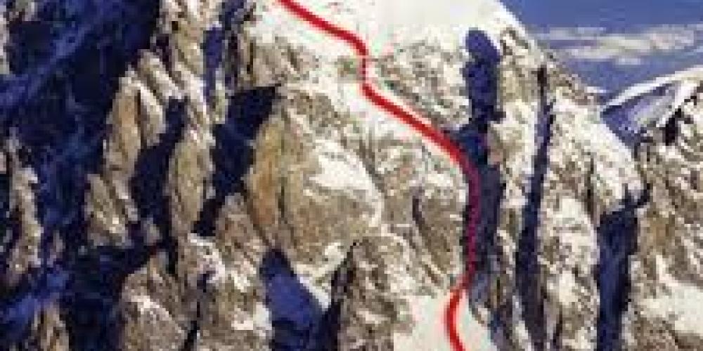 Bill Briggs route on Grand Teton